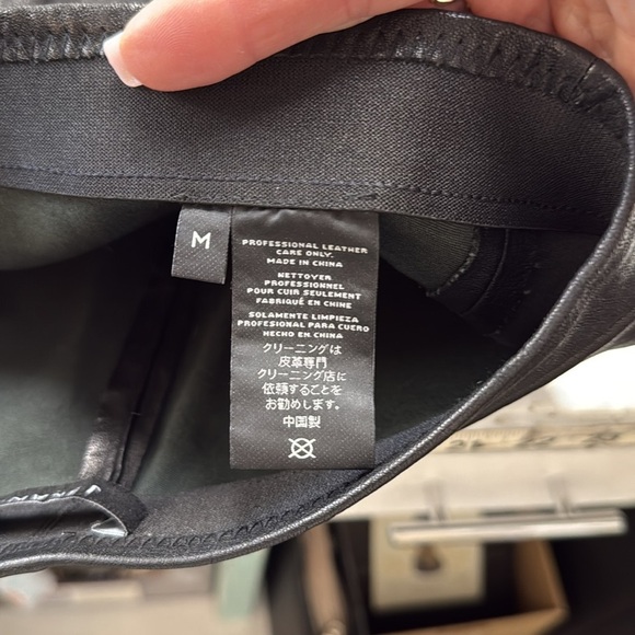 J Brand Black 100% Lamb Leather Pull On High Rise Skinny Pant Legging M - Picture 4 of 10